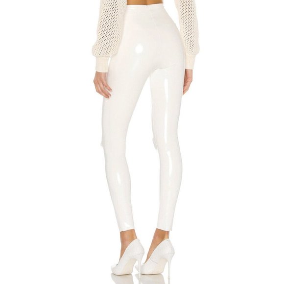 Commando Patent Leather Leggings White Shiny - Picture 6 of 9